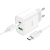 мережевий зарядний пристрій hoco c80a plus 1usb/18w/qc3.0 + 1type-c/20w/pd + (type-c - type-c) (білий) 