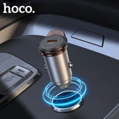 Автомобільний Зарядний Пристрій Hoco NZ16 PD30W (1Type-C) (сірий)