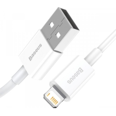 кабель baseus superior series usb - lightning 2.4a/2m (calys-c02) (white) 