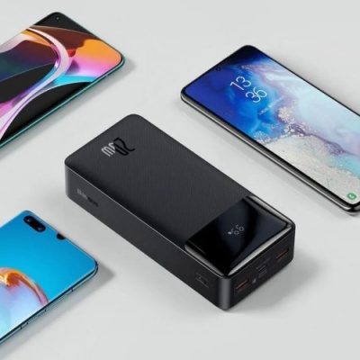 додаткова батарея power bank baseus bipow digital display 20w 30000mah black (ppbd050401) 