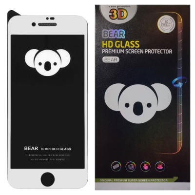 захисне скло bear hd tempered/anti-dust net glass для apple iphone 7 plus/8 plus (білий) 