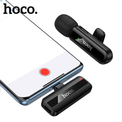 мікрофон петличний бездротовий hoco l20 type-c (чорний) 