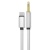 кабель aux skydolphin sr12 braided wire type-c(male) - 3.5mm(male) 1m (білий) 