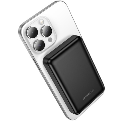 додаткова батарея power bank borofone bj82 with magsafe 5000 mah (чорний) 
