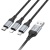 кабель hoco x102 3in1 usb - (lightning+microusb+type-c) 2.4a/1m (чорний) 