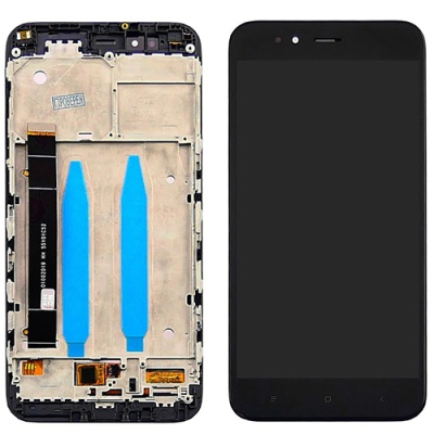 дисплей для xiaomi mi 5x/mi a1 з чорним тачскріном і рамкою