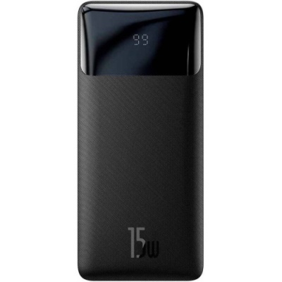 додаткова батарея power bank baseus bipow digital display 15w 30000mah overseas edition black (ppbd050201) 
