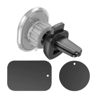 Автотримач Hoco H1 Crystal magnetic (Сiрий)