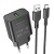 мережевий зарядний пристрій borofone ba72a spring 1usb/18w/qc3.0 + (usb - type-c) (чорний) 