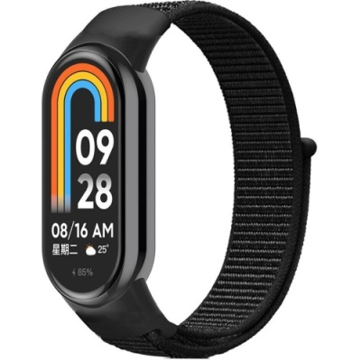 ремінець для xiaomi mi band 8/9/10 nylon (чорний) 