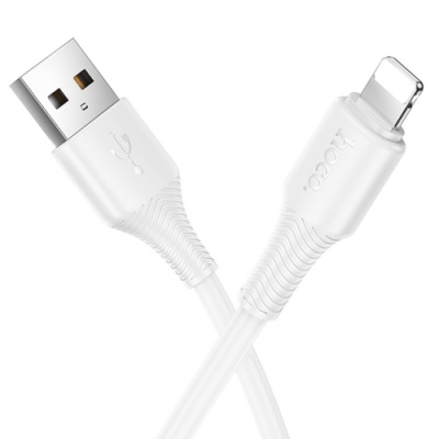 кабель hoco x120 usb - lightning 2.4a/1m (білий) 