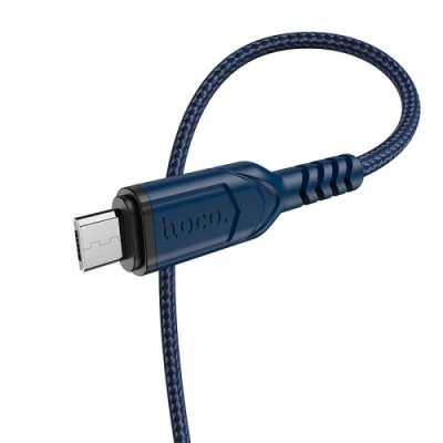кабель hoco x59 victory usb - microusb 2.4a/1m (синій) 