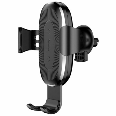 Автотримач з бездротовою зарядкою Baseus Wireless Fast Charger Gravity Car Mount (WXYL-01) Black