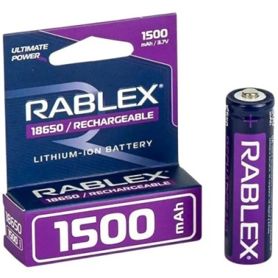 акумулятор rablex li-ion 18650 1500mah 3.7v (1шт) 