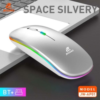 мишка бездротова jeqang jw-ap01 bt5.1+2.4g (сталевий) 