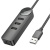 usb hub borofone dh6 (usb to usb2.0*3+rj45) 1,2м - чорний 