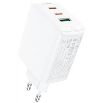 мережевий зарядний пристрій acefast a41 pd65w (2type-c/1 usb/3.6a) (білий) 