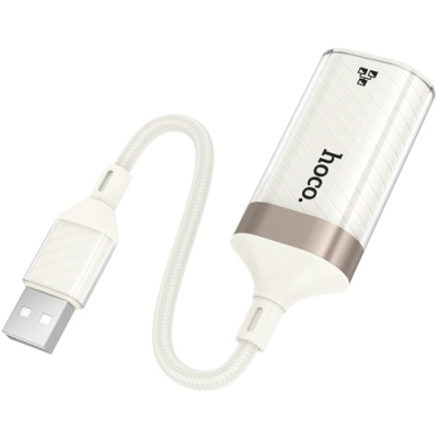 перехідник hoco ua41 usb - rj45 (білий apricot) 