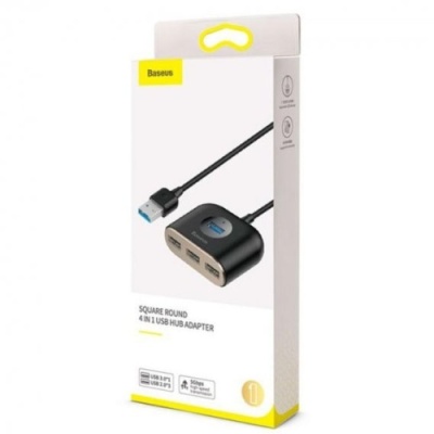 usb hub baseus square round (3usb 2.0 + 1usb 3.0) (cahub-ay01) 