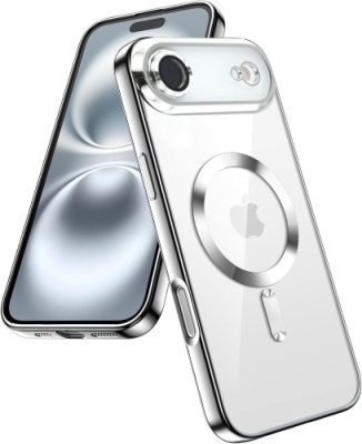 Купить чохол tpu metallic full camera with magsafe для apple iphone 17 air (matte silver) онлайн