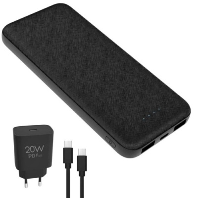 додаткова батарея power bank platinet (pmpb10setb) pd20w+qc3.0 22.5w 10000mah (black) 