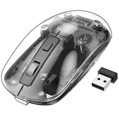 мишка бездротова hoco gm29 mysterious dual-mode (2.4g+ bluetooth) silent (чорний) 