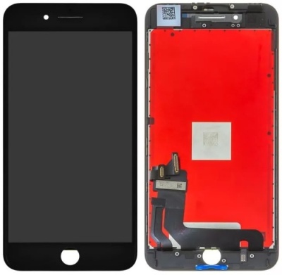 дисплей для apple iphone 8 plus, чорний, з рамкою, high quality