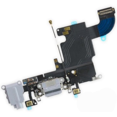 шлейф для apple iphone 6s з сірим роз'ємом живлення, гарнітури, з мікрофоном (original china)