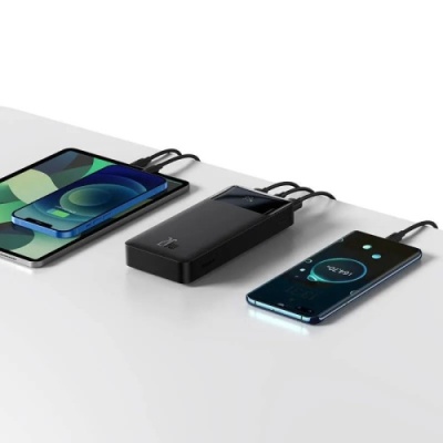 додаткова батарея power bank baseus bipow digital display 20w 20000mah overseas edition black (ppbd050501) 