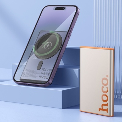 додаткова батарея power bank hoco q32 bird pd20w wireless magnetic power bank (5000mah) (сірий) 