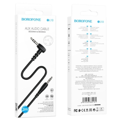кабель aux borofone bl10 2m (чорний) 