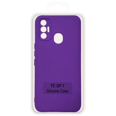 Купить чохол soft silicone case full для tecno spark 7 (бузковий) онлайн