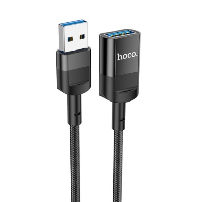 подовжувач usb hoco u107 usb male to usb female usb3.0 (чорний) 