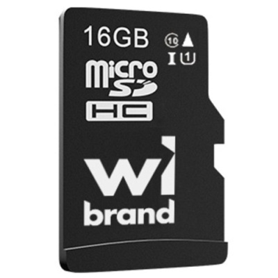 карта пам'яті wibrand microsdhc 16gb uhs-1 10 class (чорний) 