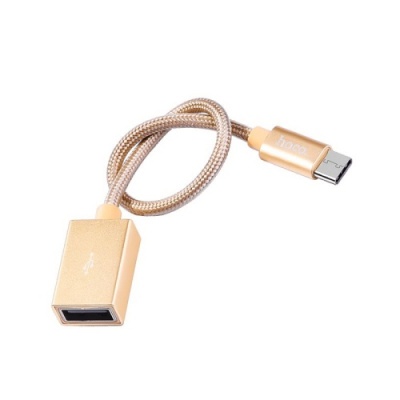 перехідник hoco ua3 otg usb - type-c (золотий) 