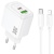 мережевий зарядний пристрій hoco cs55a 1usb/18w/qc3.0 + 1type-c/30w/pd + (type-c - lightning) (білий) 