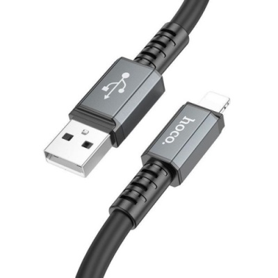 кабель hoco x85 strength usb - lightning 2.4a/1m (чорний) 