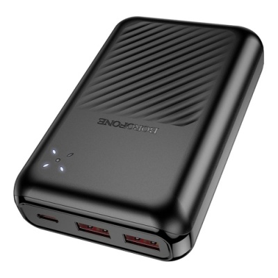 додаткова батарея power bank borofone bj30a starlight 22.5w+pd20w 20000 mah (чорний) 