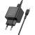 мережевий зарядний пристрій borofone bas14a erudite 1usb/18w/qc3.0 + 1type-c/20w/pd + (type-c - type-c) (чорний) 