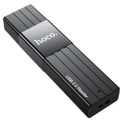 картрідер hoco hb20 mindful 2-in-1 usb3.0 (чорний) 