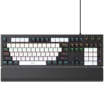 клавіатура дротова і миша xo kb-06 mixed color luminous mechanical (чорний мікс) 