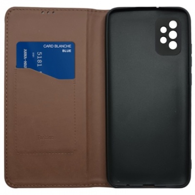 Купить чохол-книжка leather fold для samsung a525 galaxy a52 (коричневий) онлайн