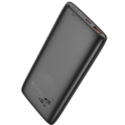 додаткова батарея power bank hoco j122 respect 22.5w+pd20w fully compatible 10000mah (чорний) 