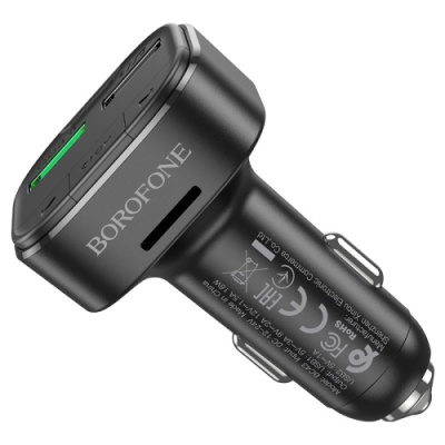 FM Модулятор Borofone BC43 QC 3.0+ 18W (Чорний)