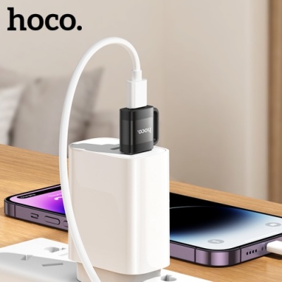 перехідник hoco ua31d usb2.0 - type-c (чорний) 