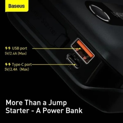 пусковий пристрій baseus super energy 10000mah 1000a (black) 