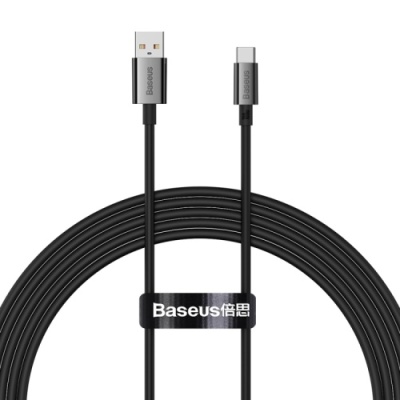 кабель baseus superior series fast charging data usb - type-c 100w/1m (p10320102114-00) (cluster black) 