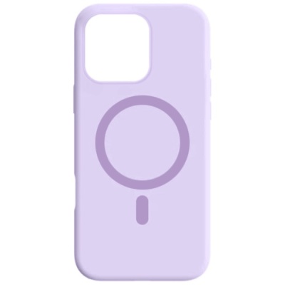 Купить чохол silicone case with magsafe для apple iphone 16 pro max (light purple) онлайн