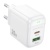 мережевий зарядний пристрій borofone bas44a 1usb/18w/qc3.0 + 1type-c/20w/pd (білий) 