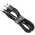 кабель baseus cafule usb - lightning 2.4a/1m (calklf-bg1) (black-grey) 